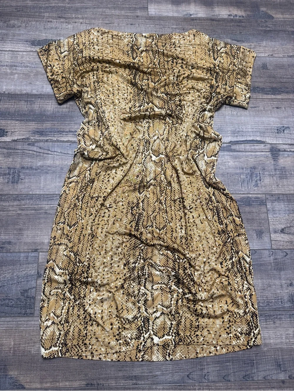Tory Burch Silk Tan Snake-Print Reptile Habitat Cover Women's Size XS